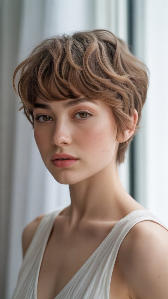 Feathered Pixie Cut with Soft Layers