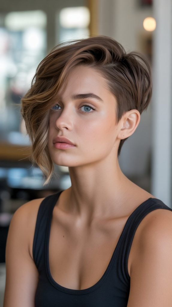 Long Pixie with Side-Swept Volume