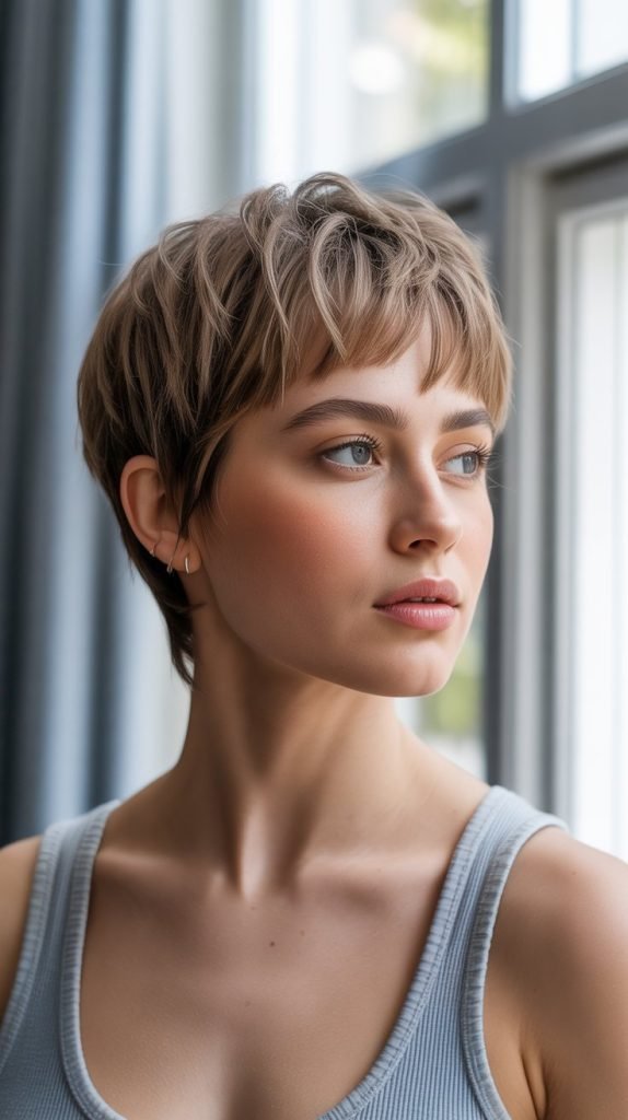 Razor-Cut Pixie with Movement