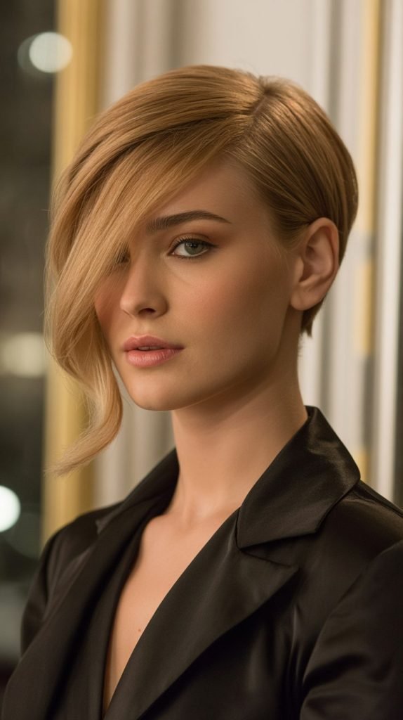 Side-Swept Pixie with Dramatic Volume