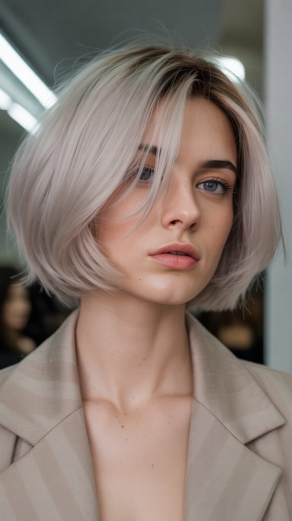 Choppy Bob with Ash Tones