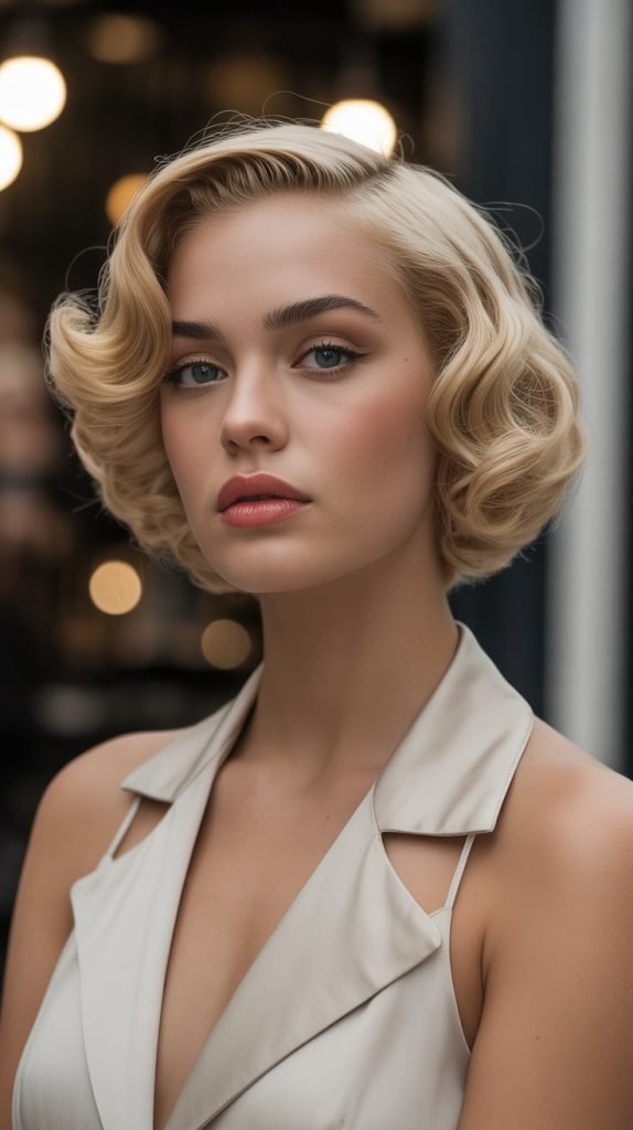 29. Stacked Bob with Finger Wave Styling