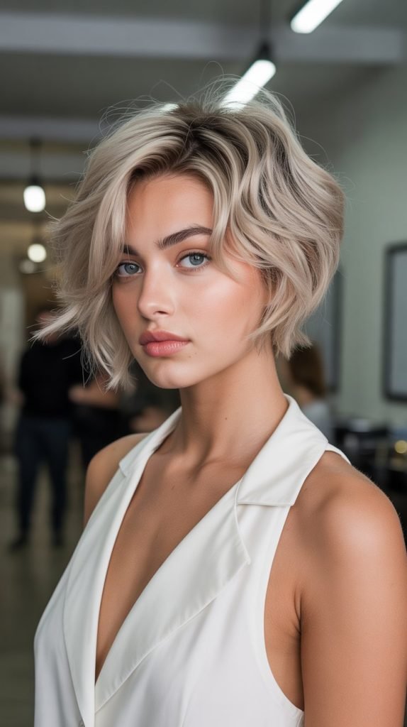 Choppy Bob with Voluminous Crown