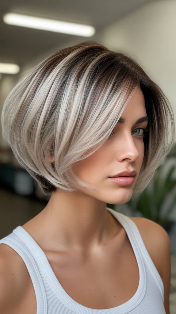 32. Stacked Bob with Root Shadow