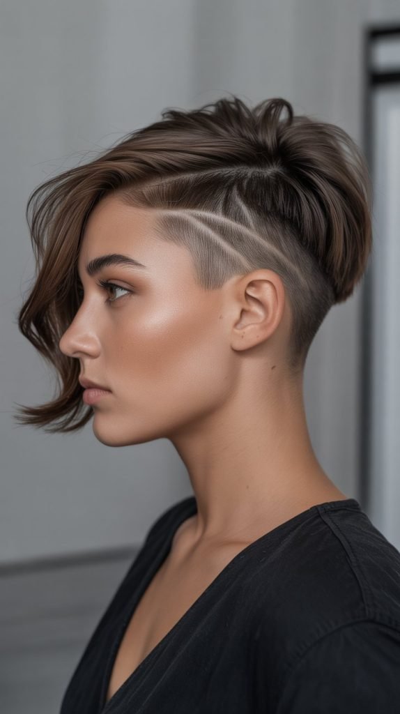 14. Stacked Bob with Shaved Nape