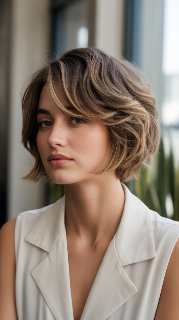 Choppy Bob with Feathered Layers