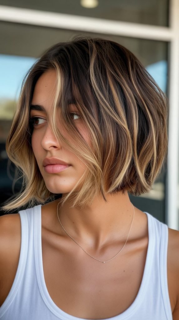 Choppy Bob with Balayage Dimension