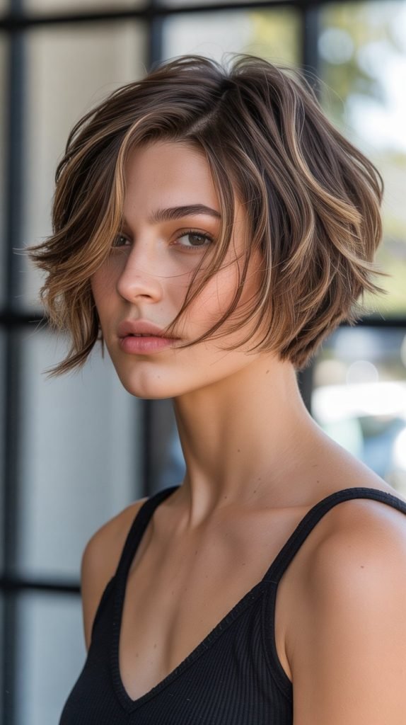 Choppy Bob with Sliced Layers