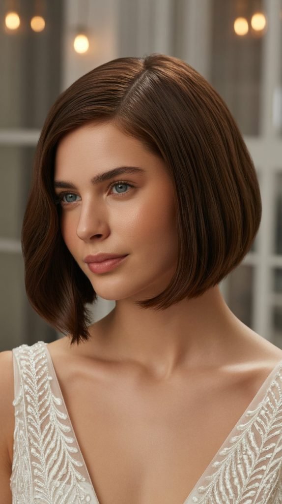  Classic Sleek Bob with Side Part