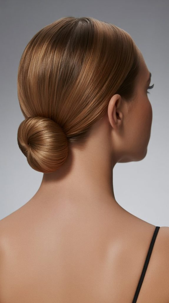 1. The Classic Low Bun with Side Part
