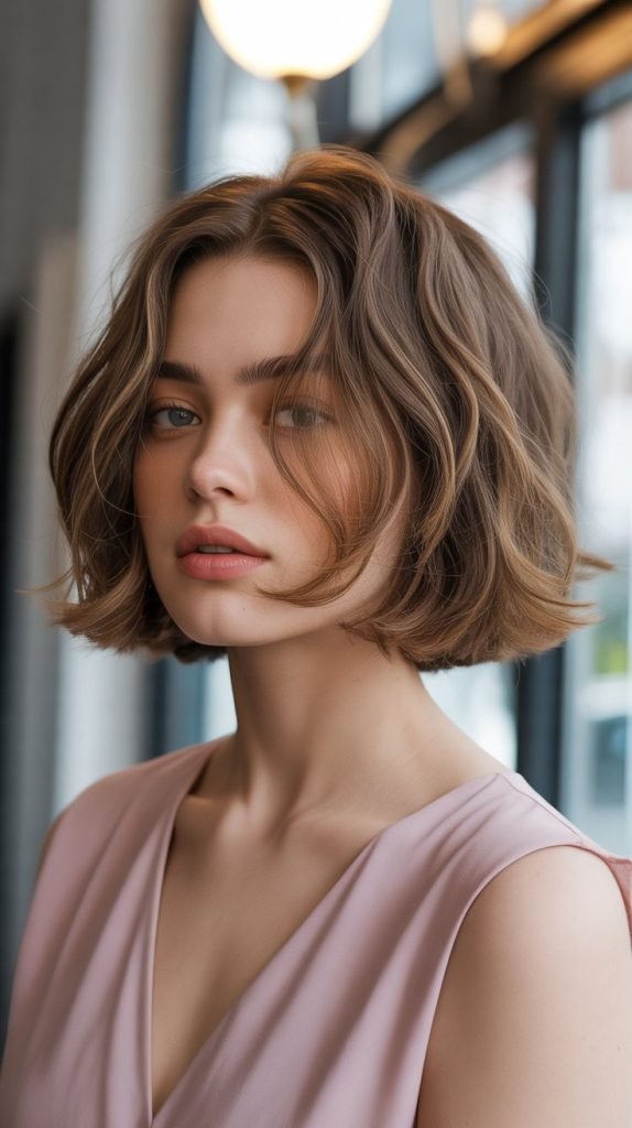 Soft Choppy Bob with Rounded Edges