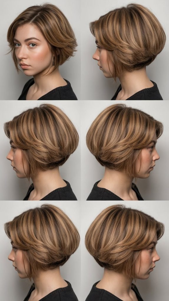  Inverted Bob with Stacked Graduation Table
