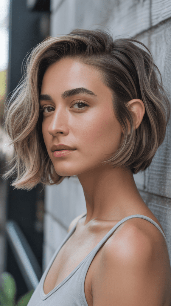 Textured Side-Swept Bob