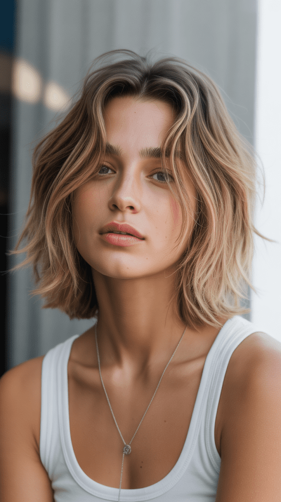 Tousled Long Bob