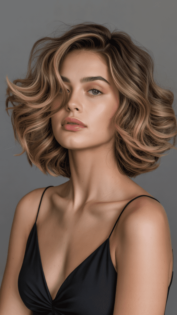 Voluminous Blow-Dried French Bob
