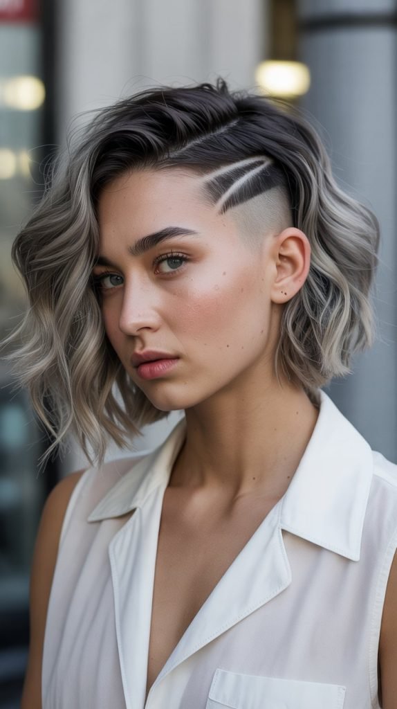 13. Wavy Bob with Undercut
