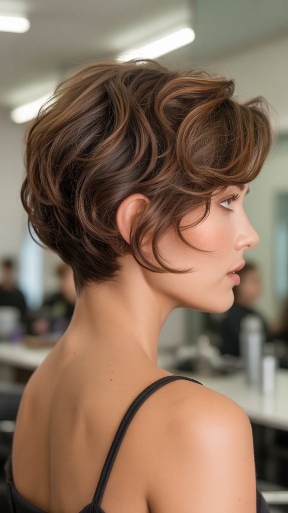 Wavy Pixie with Graduated Layers