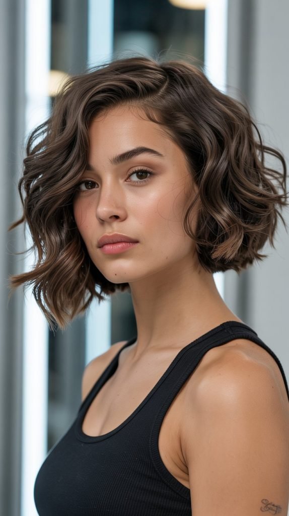 3. Asymmetrical Wavy French Bob