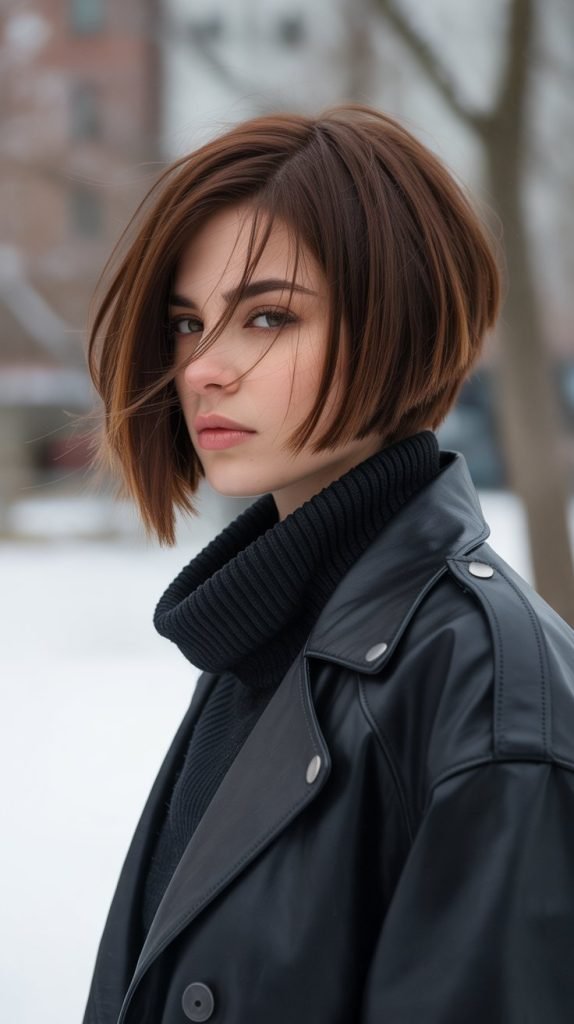 6. Asymmetrical Bob with Longer Front