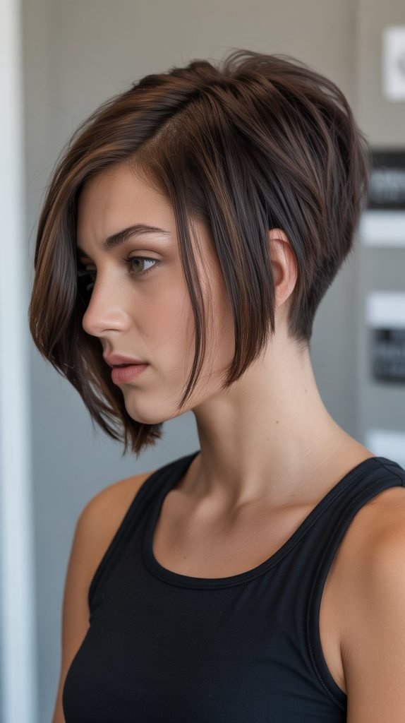 3. Asymmetrical Stacked Inverted Bob