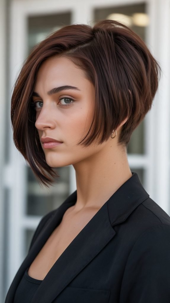 4. Stacked Bob with Undercut Design