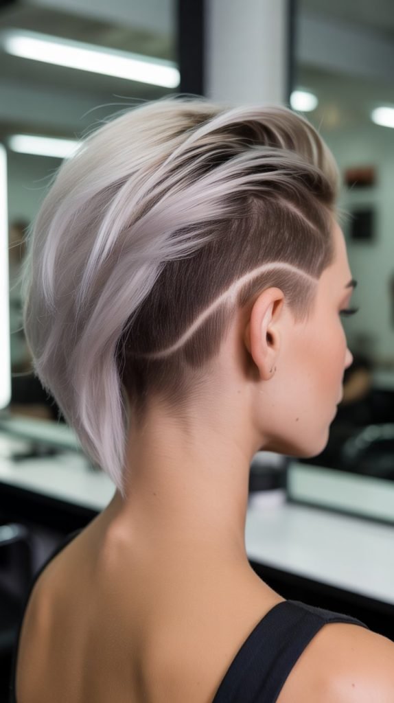 . Inverted Bob with Undercut Stacking