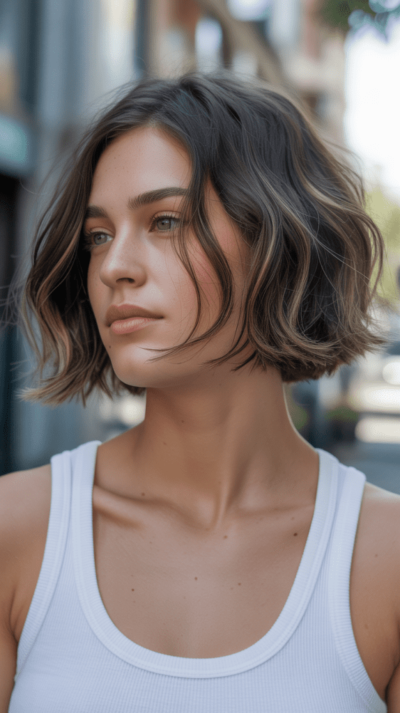 Choppy Bob for Oval Faces