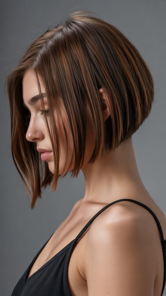 3. Angled Long Bob with Shorter Back