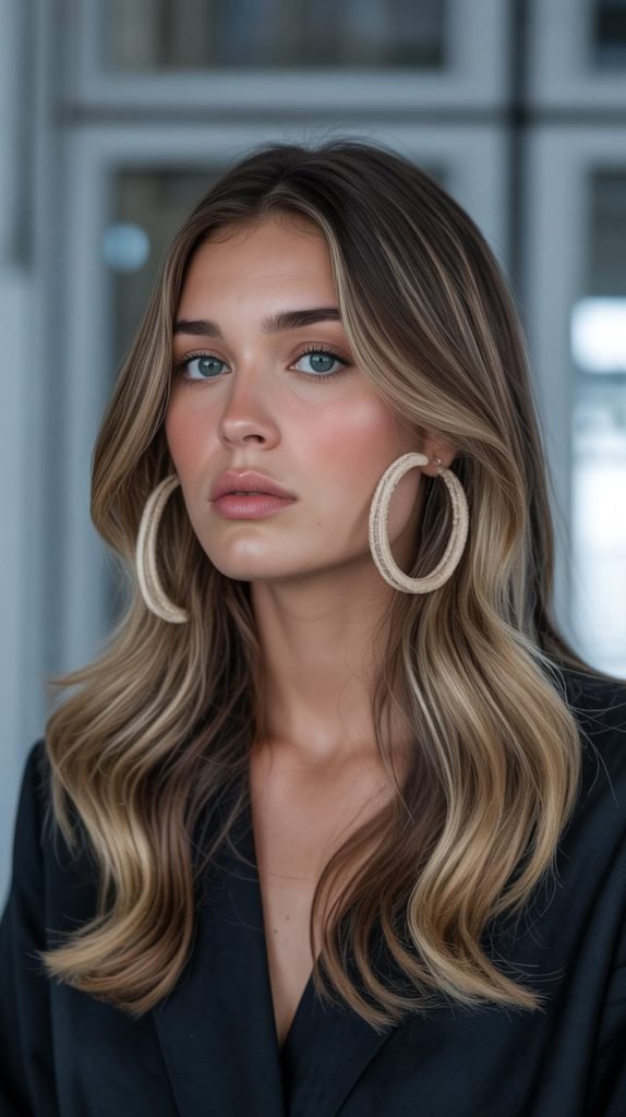 Smoky Money Piece with Brunette Depth