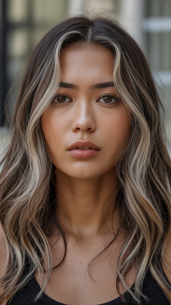 12. Ash-Brown Money Piece