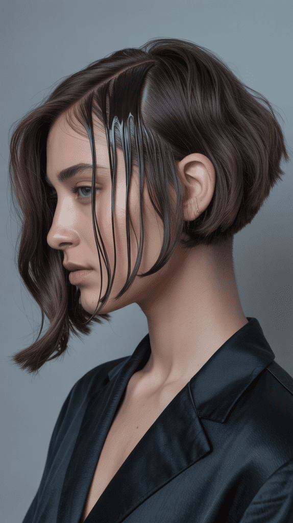 Asymmetrical Bob with Oil Slick