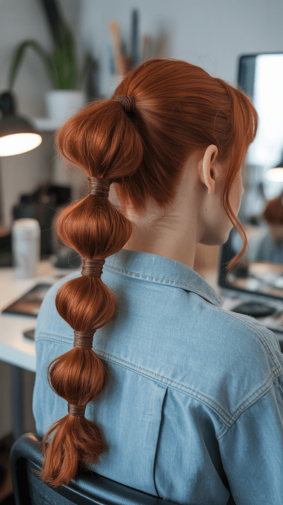 The Ponytail with Wrapped Sections