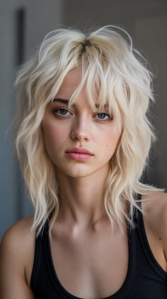 15. Disconnected Long Bob with Choppy Micro Fringe