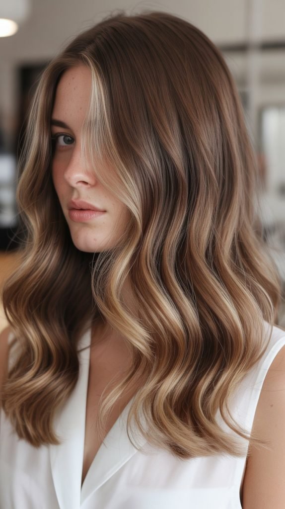 14. Ribbon Highlights with Bronde Tones