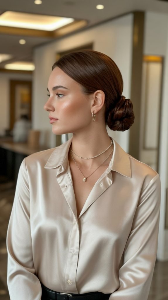 18. The Wrapped Low Chignon