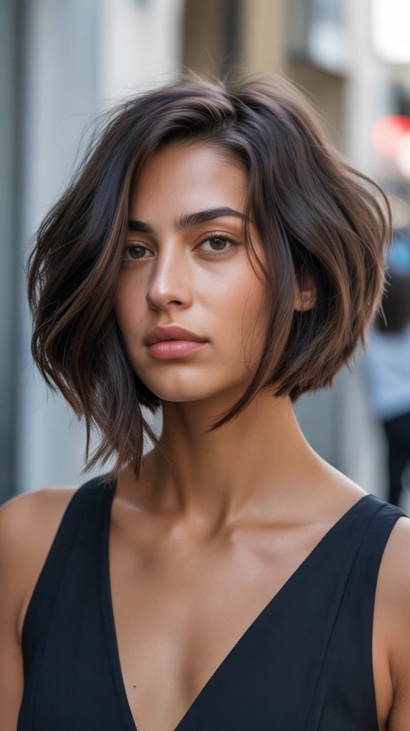 Choppy Bob with Side Part