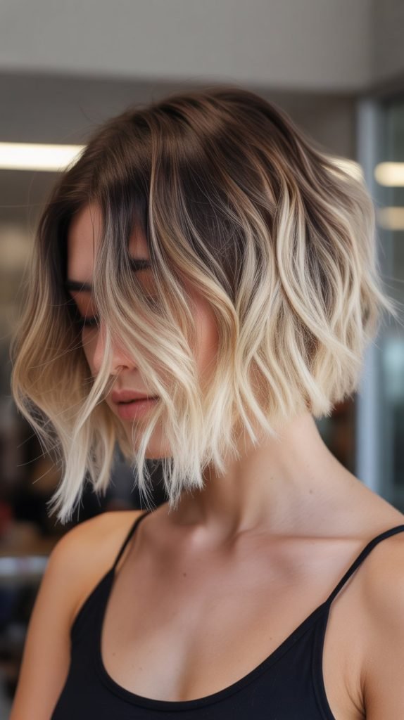 Choppy Bob with Ombre