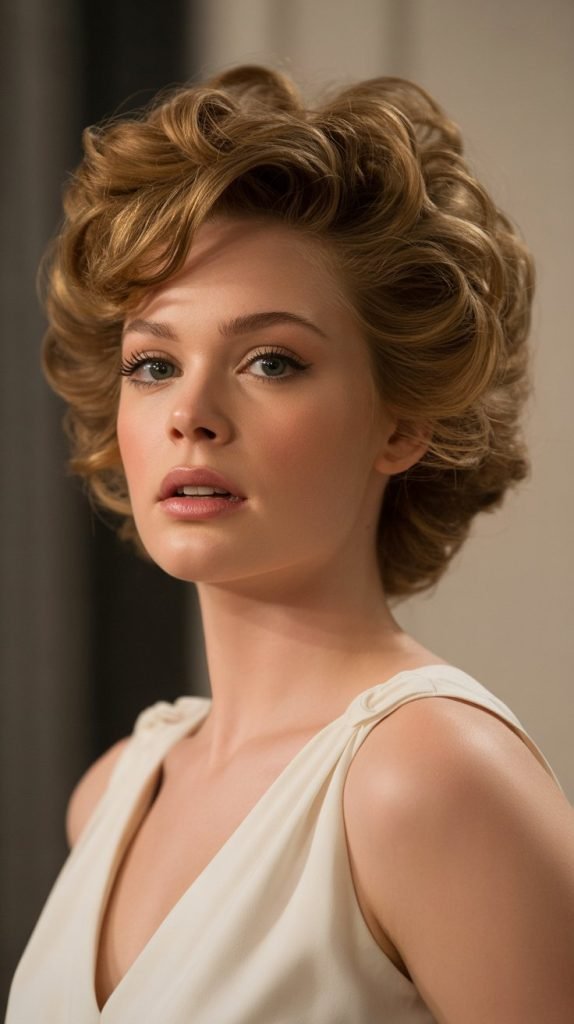 27. Curly Beehive Updo