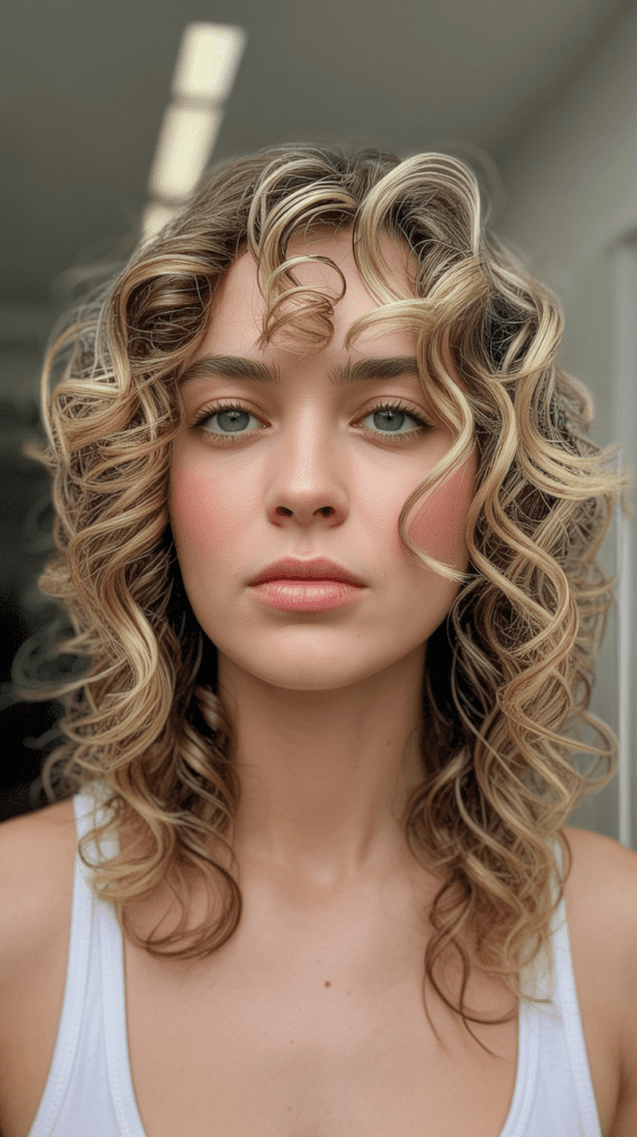  Bright Blonde Highlights for Curly Hair