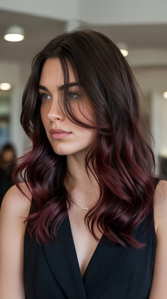 3. Chocolate Cherry Balayage