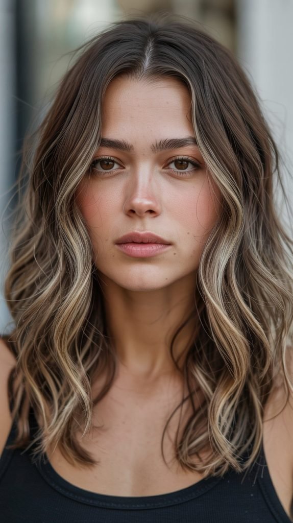 5. Face-Framing Ash-Brown Highlights