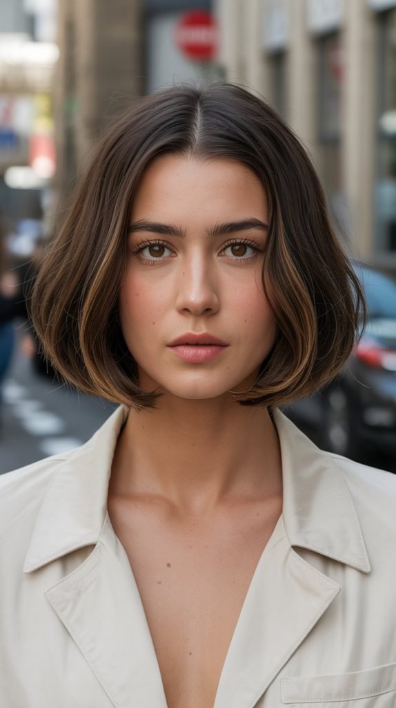 20. French Bob with Middle Part