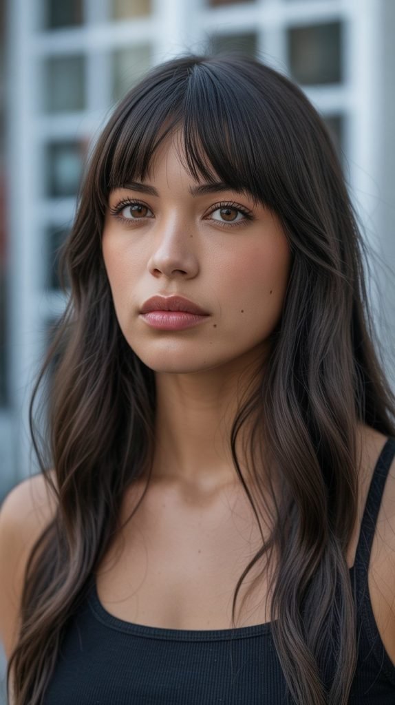 15. Long Hair with Fringe