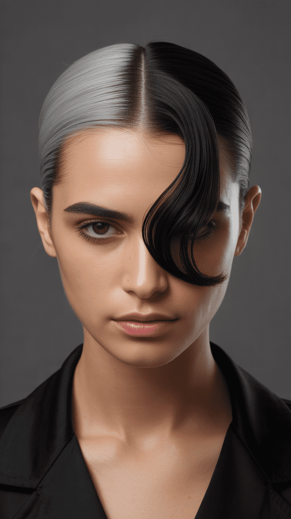 Half-Slicked, Half-Textured