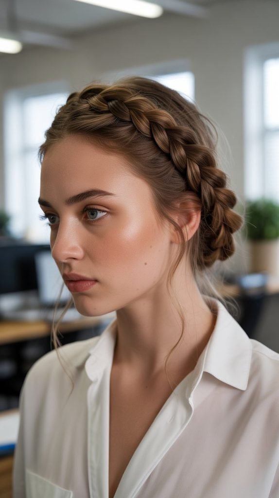 5. The Dutch Braid Crown