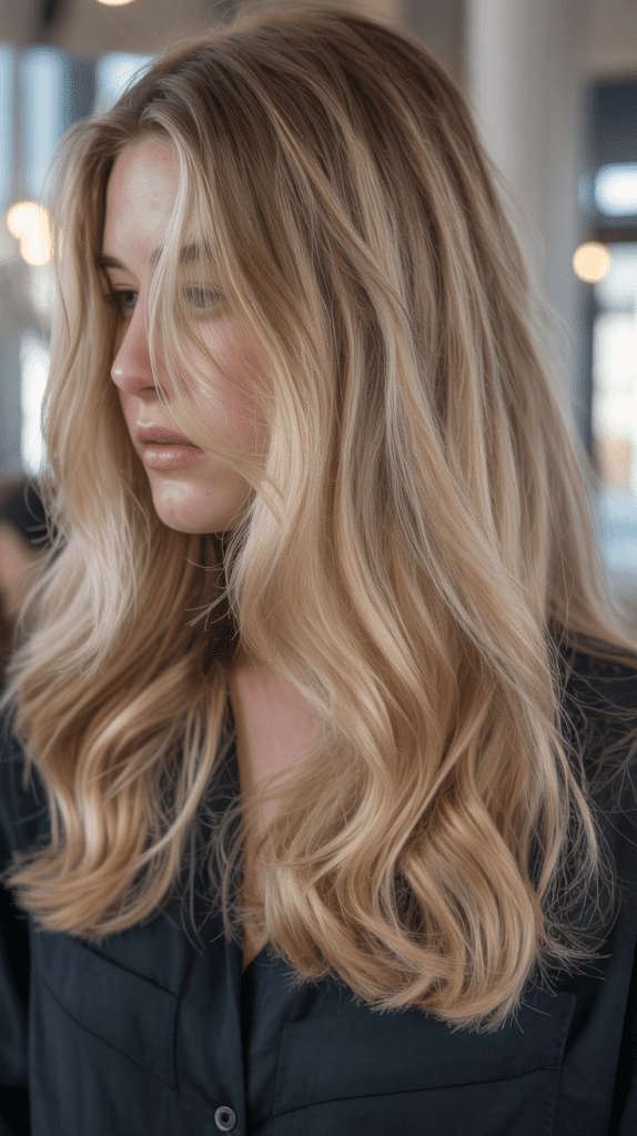 Reverse Balayage Blonde Highlights