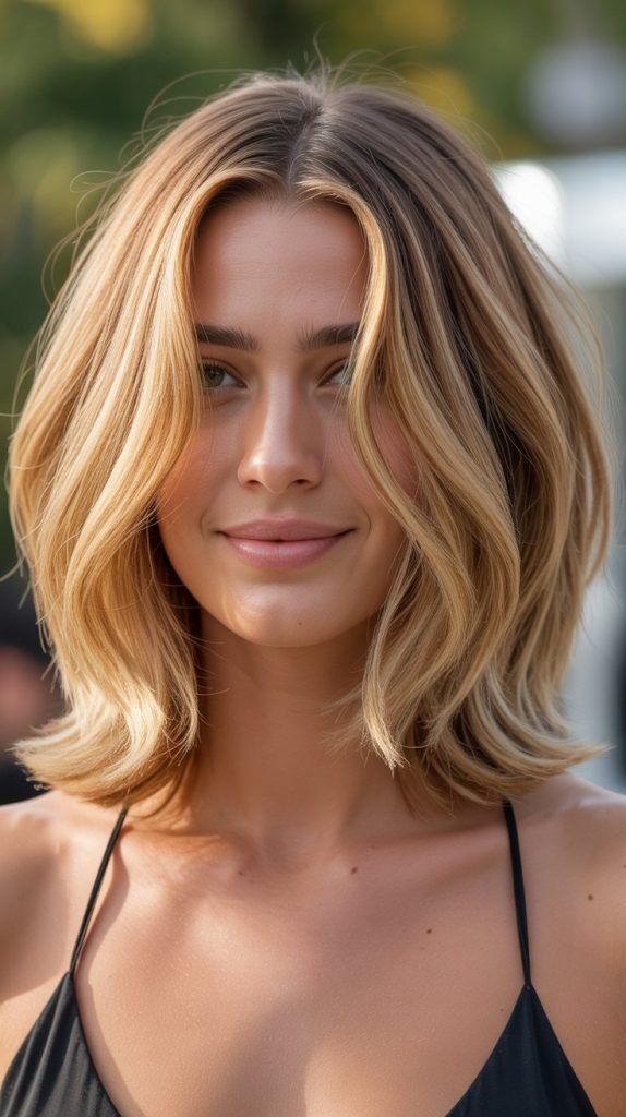 7. Long Bob with Face-Framing Layers