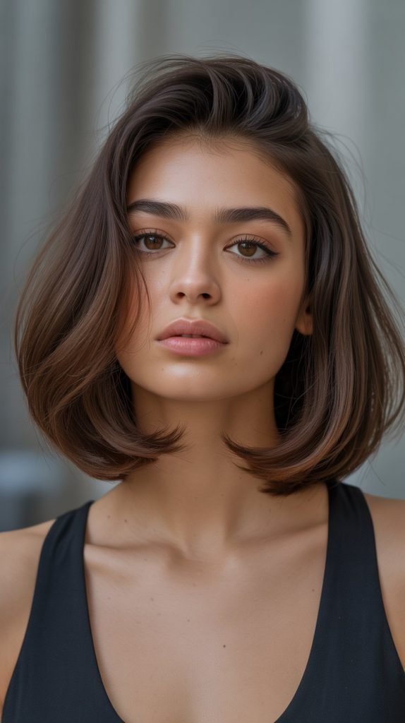 29. Long Bob with Volume at Crown