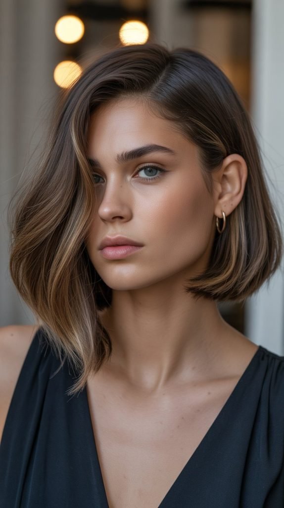 12. Long Bob with Deep Side Part