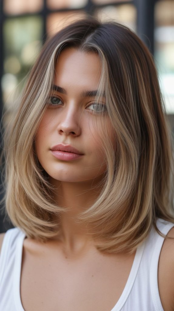 21. Long Bob with Babylights